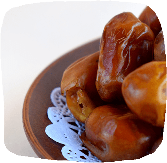 Home Dadels op een bord - Tomoor