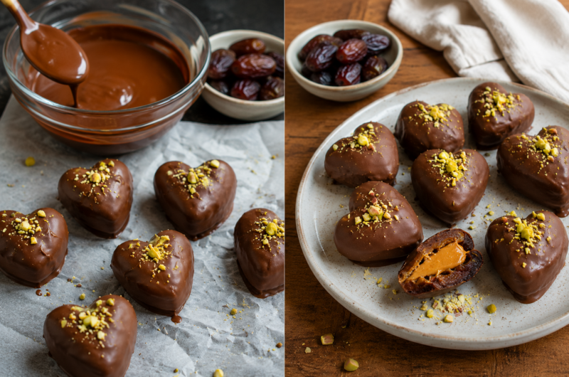 Belgian Chocolate Date Hearts